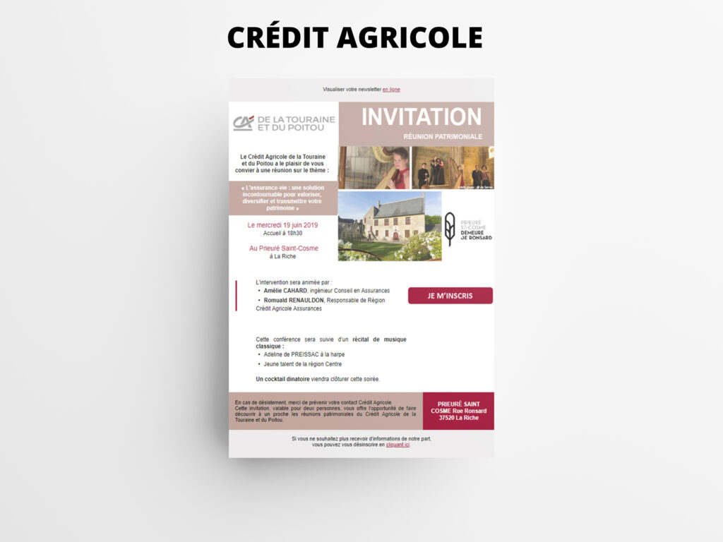 Image référence crédit agricole Emailing et Newsletter